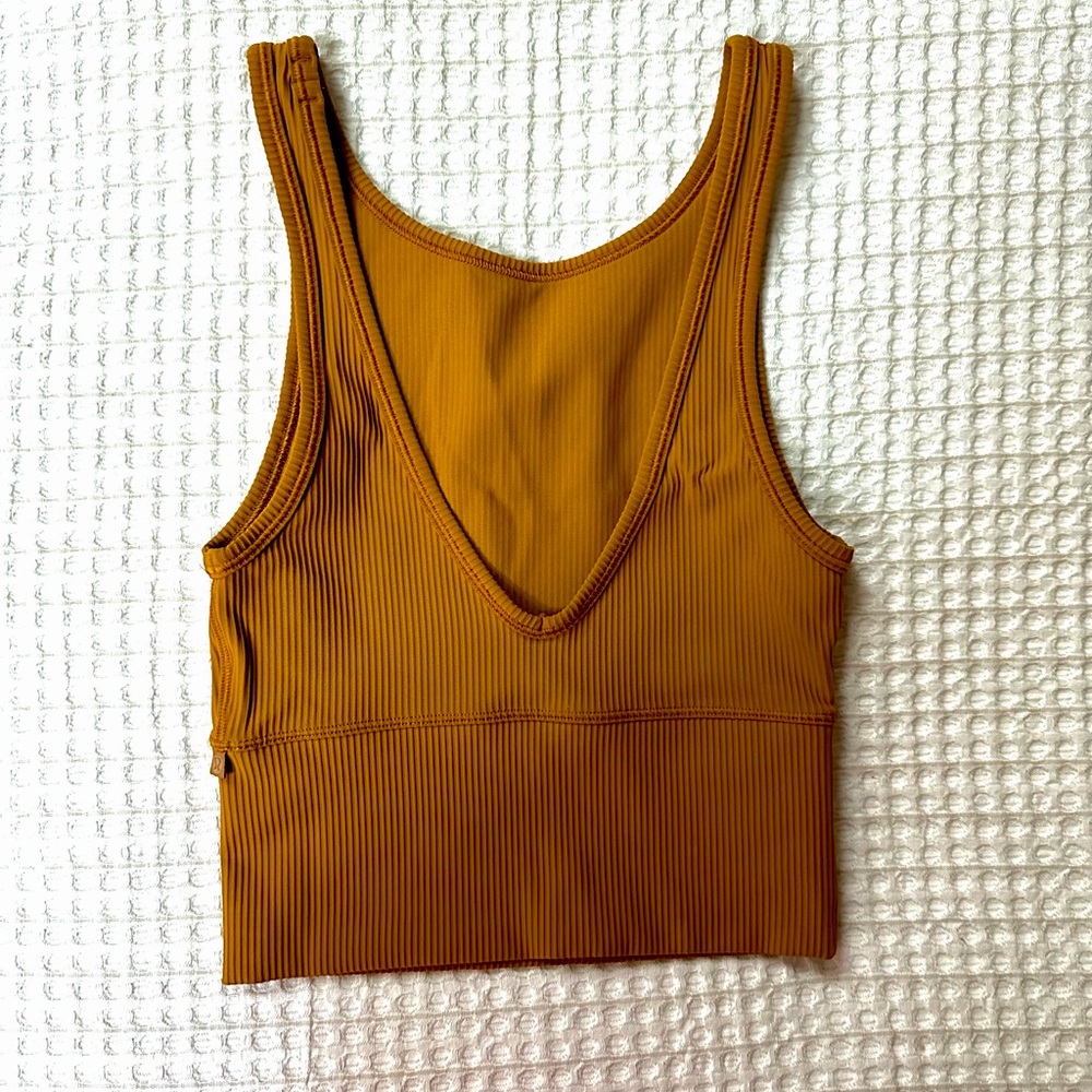 Burnt Orange Lululemon Crop Top (S)